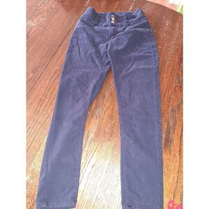 Size 5 Kalowa Jeans Premium 3 Button Blue Pants with Stretch Rhinestone Buttons